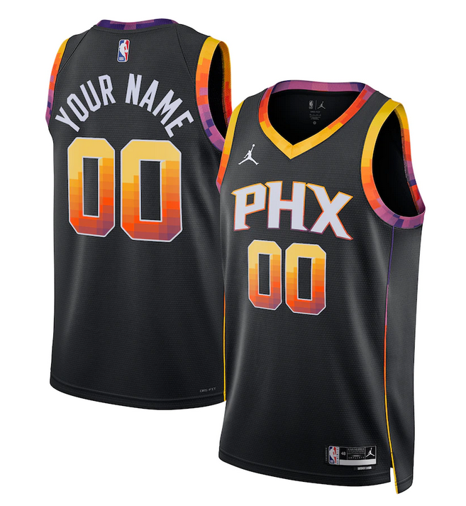 Men's Phoenix Suns Customized 2022-23 Black Statement Edition Swingman Stitched Jersey